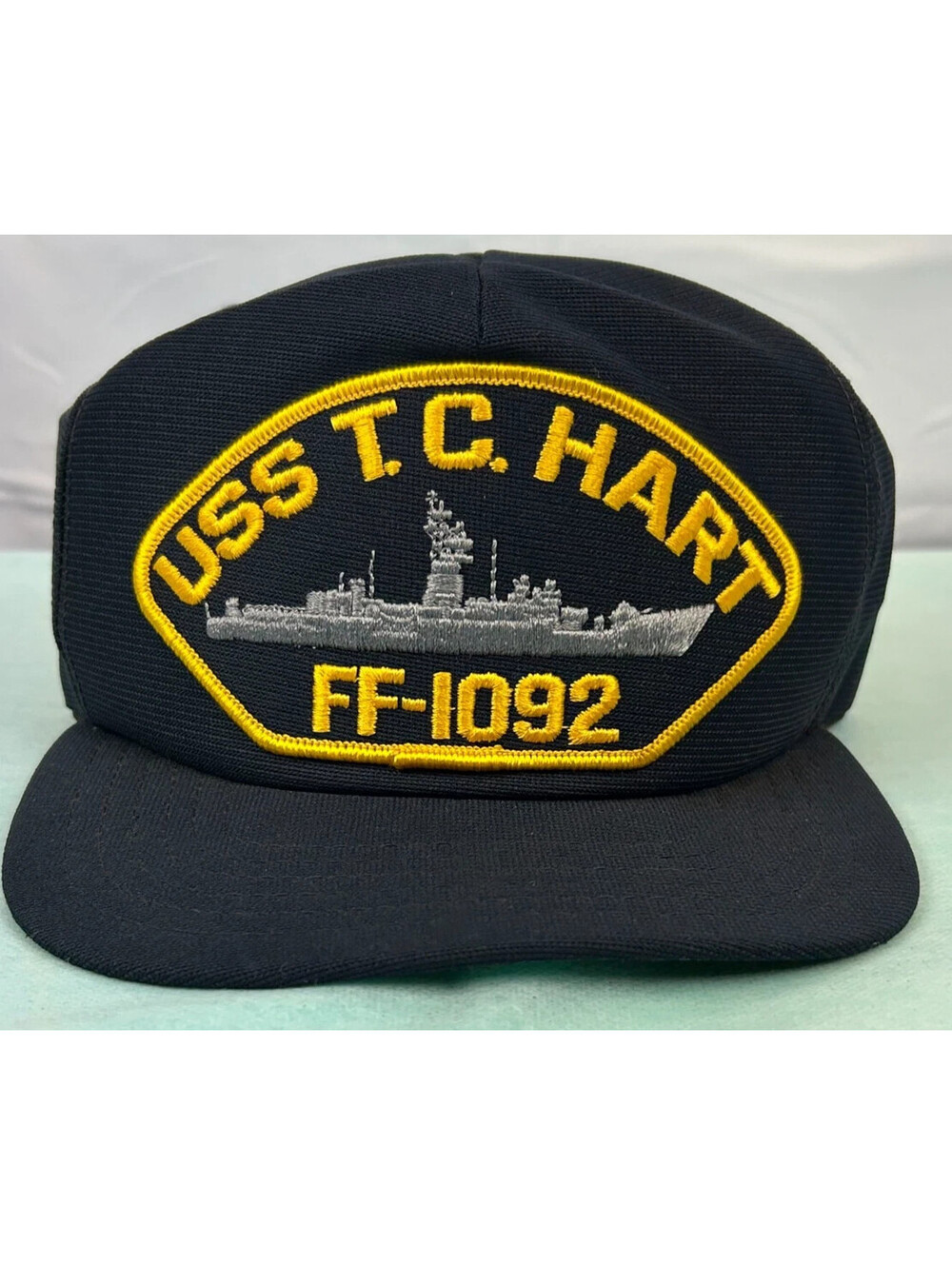 USS T.C. Hart FF-1092 US Navy Blue Adjustable Hat Cap